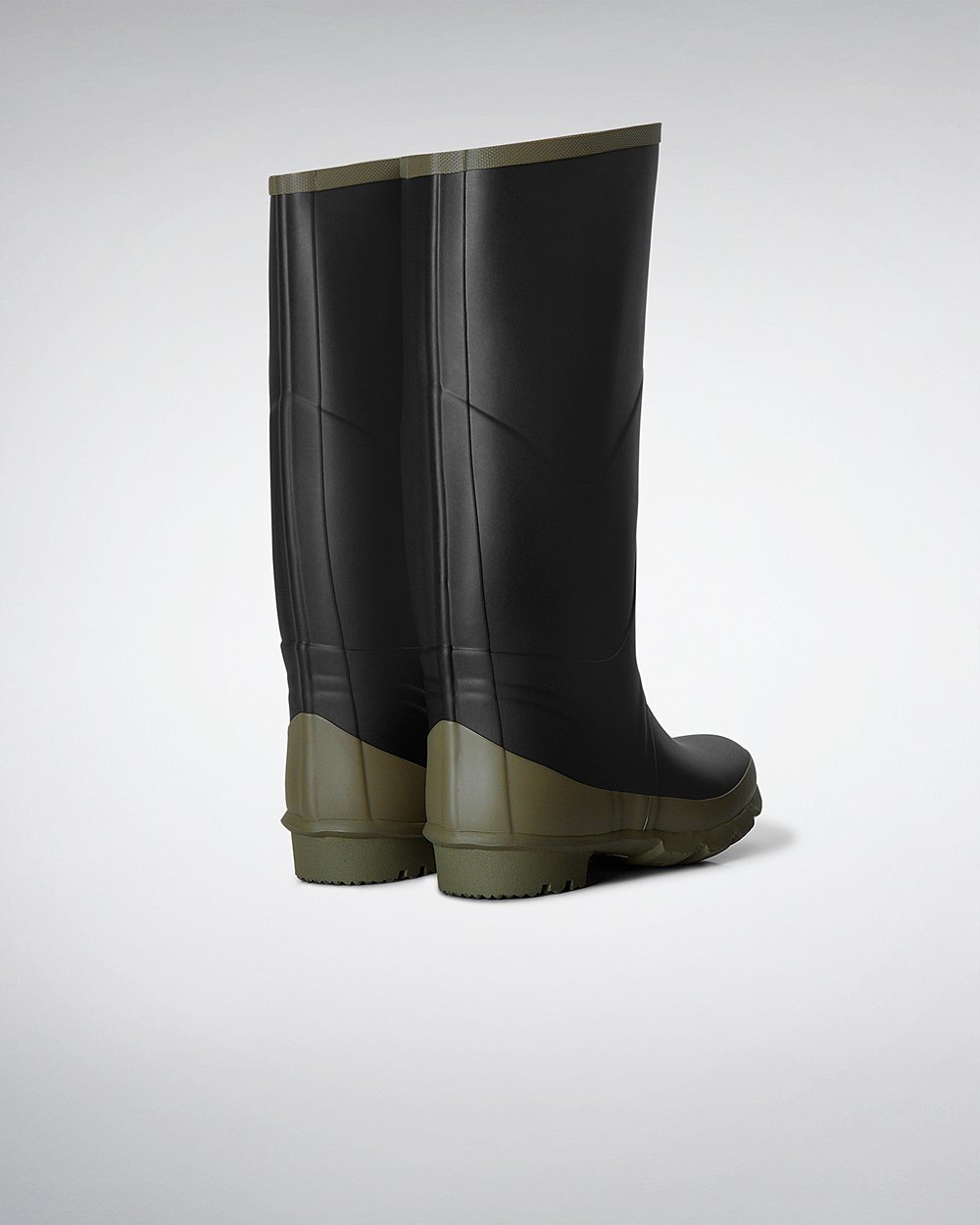 Galochas Altas Hunter Feminina Pretas - Argyll Bullseye Full Knee - 27HUZKJYW